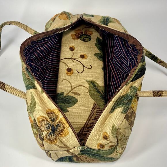 Handmade Patchwork Quilted Grannycore Cottagecore Baguette Purse Bag - Picture 5 of 6